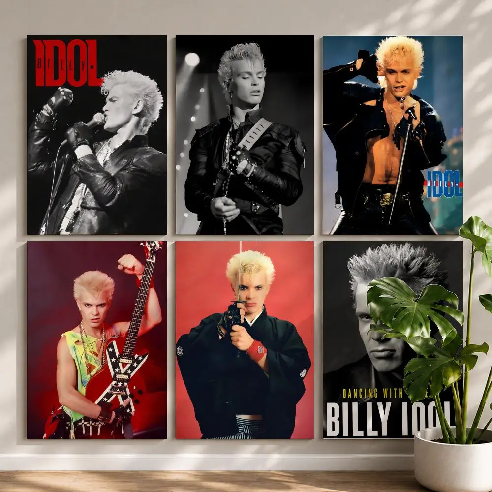 Singer B-Billy IdolS Poster HD Self Adhesive Waterproof Wall Art Ideal for Home Office Dorm Bedroom Great Gift