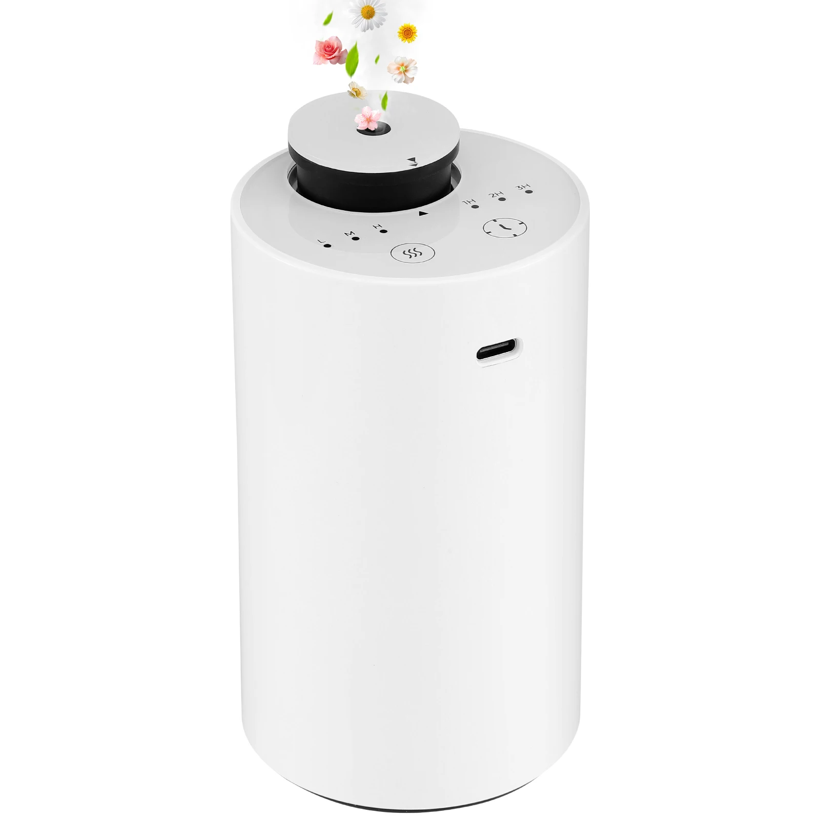 Difusor de Aroma Inalámbrico para Auto con Botella Vacía de 20 ml para Aceites Esenciales, Difusor de Fragancia Recargable Eléctrico para el Hogar y el Dormitorio