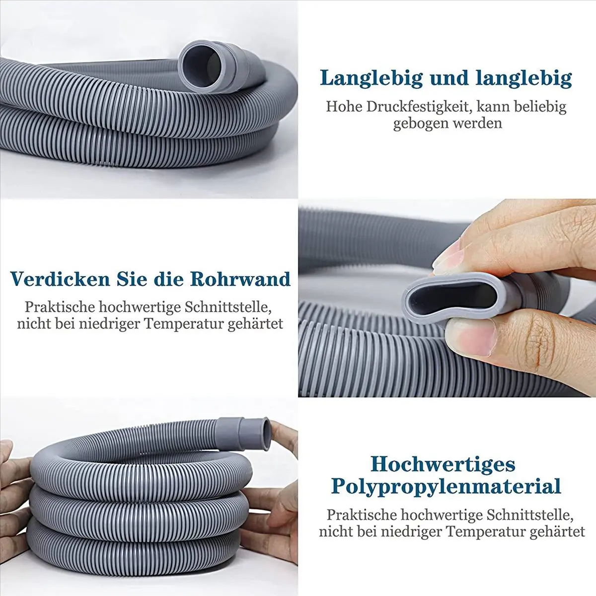 

Удлинитель сливного шланга MEOF 5X для стиральных машин, сливной шланг для стиральной машины 2 м, удлинитель сливного шланга для посудомоечной машины