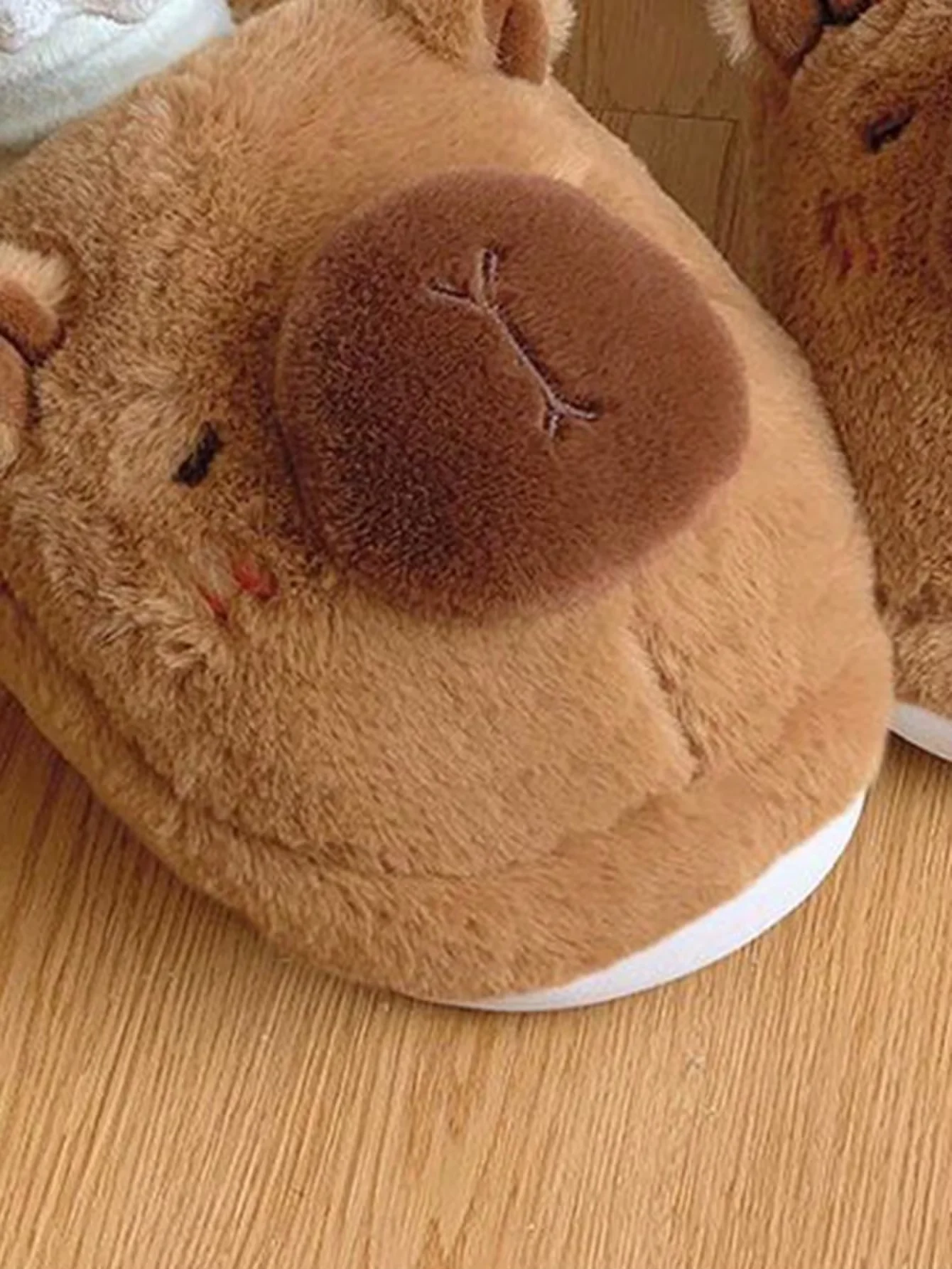 Paar-Stil Capybara Plüsch-Hausschuhe, Winter Fleece-Gefütterte Warme Rutschfeste Weiche Sohle Unisex Indoor-Pantoffeln – Detail 2
