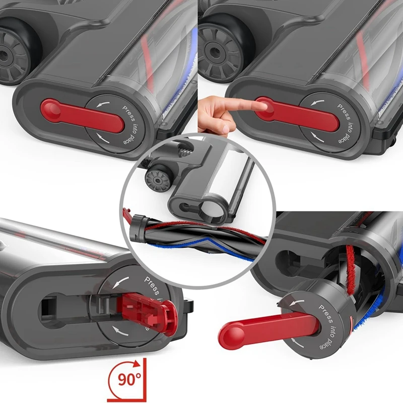 A44F-Quick-Release Turbine Brush Head For Dyson V7 V8 V10 V11 V15 Vacuum Cleaner Attachment With LED Light Floor Brush Head