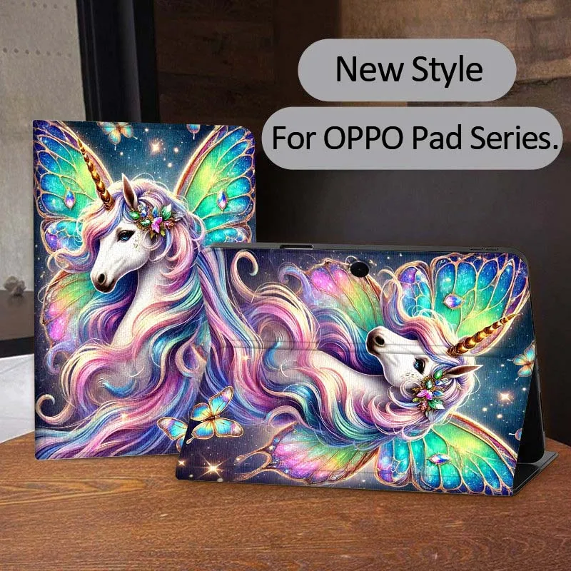 

Trendy Unicorn Cute Tablet Case For OPPO Pad 2 3 4 11 SE X Air 2 Neo Pro 12.1 10.36 11 11.4 13.2 Inch