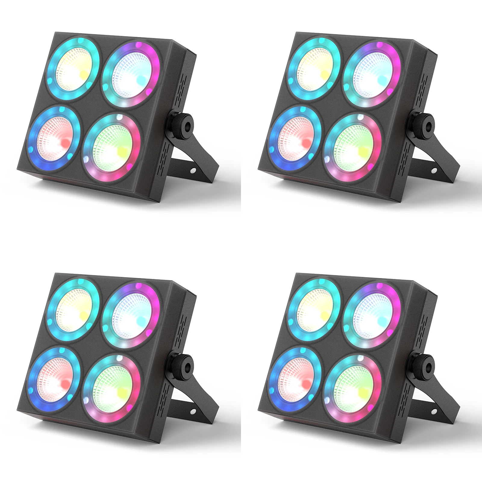 

Yiflamefly 4Pcs Mini 120W RGBW LED Par Light Controlled by DMX512 AUT Sound-activated Ideal For Bars Birthday Parties Clubs KTV