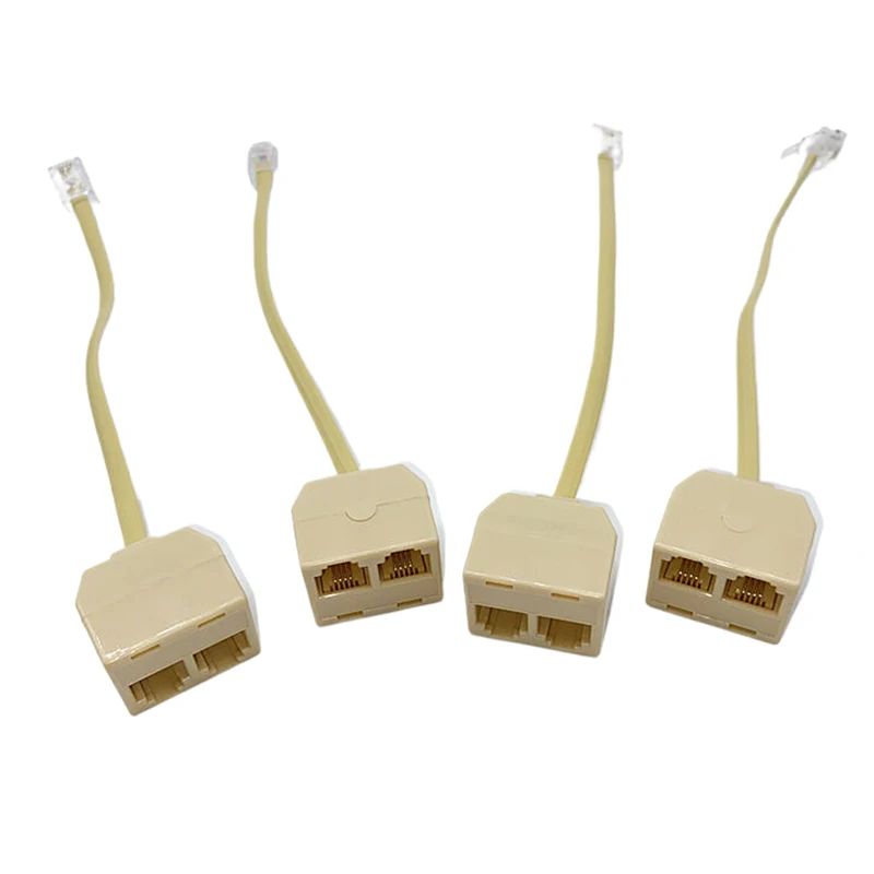 Length 13.5cm RJ11 Splitter Telephone Splitter RJ11 6P4C 1 Male To 2 Female Adapter RJ11 To RJ11 Separator Phone Accessories