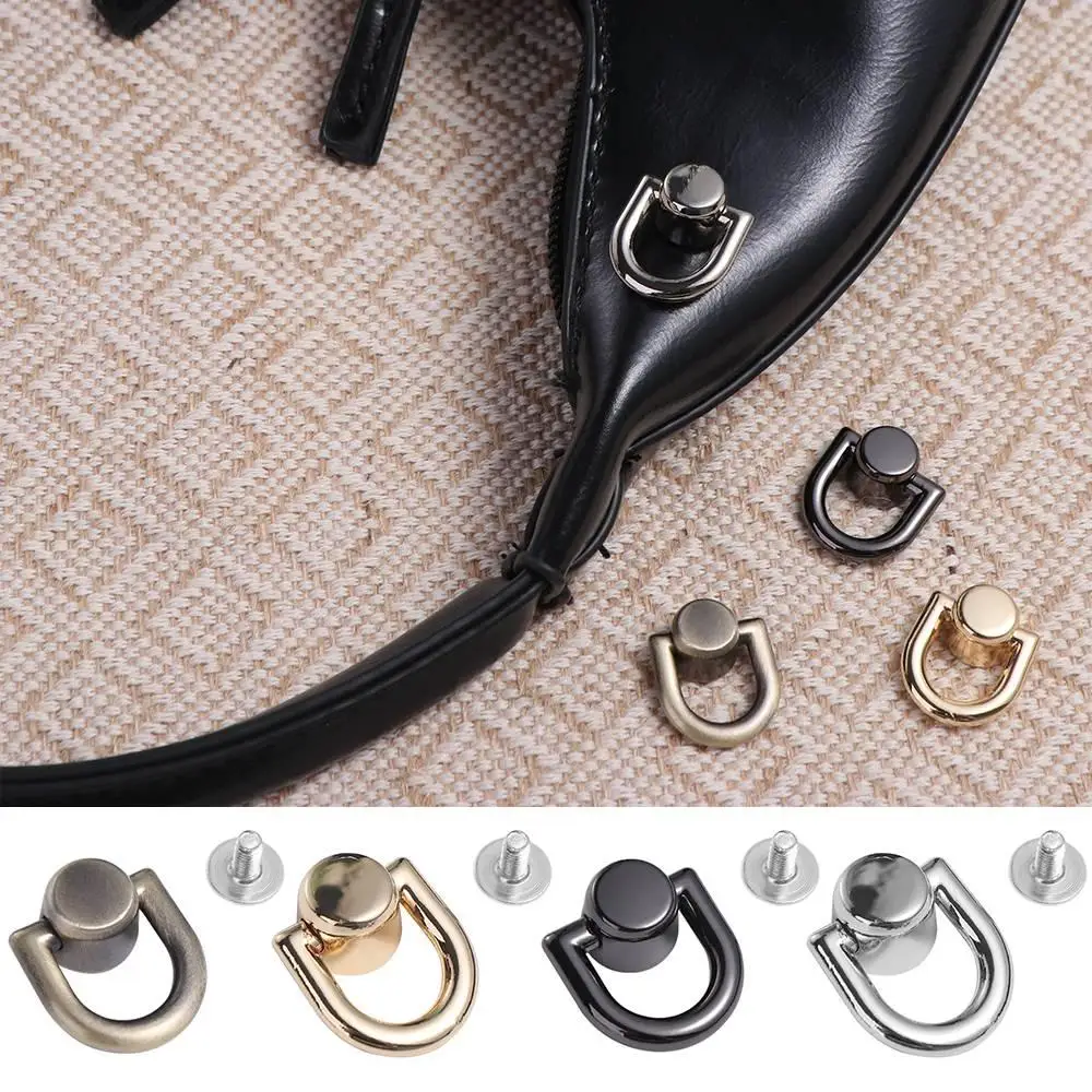 Durable Metal Bag Rivet Nail Buckle D Ring Studs Button Metal Bag Rivet Nail Tong Snap Hardware Accessorie Handbag Belt Purse