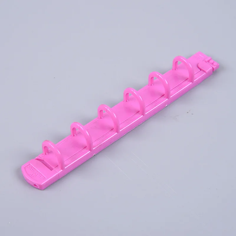 2pcs 6-hole Binder A7 Colorful Plastic Clip Binding Rings 6-hole Stationery Binders for Notebook Budget Planner Rings