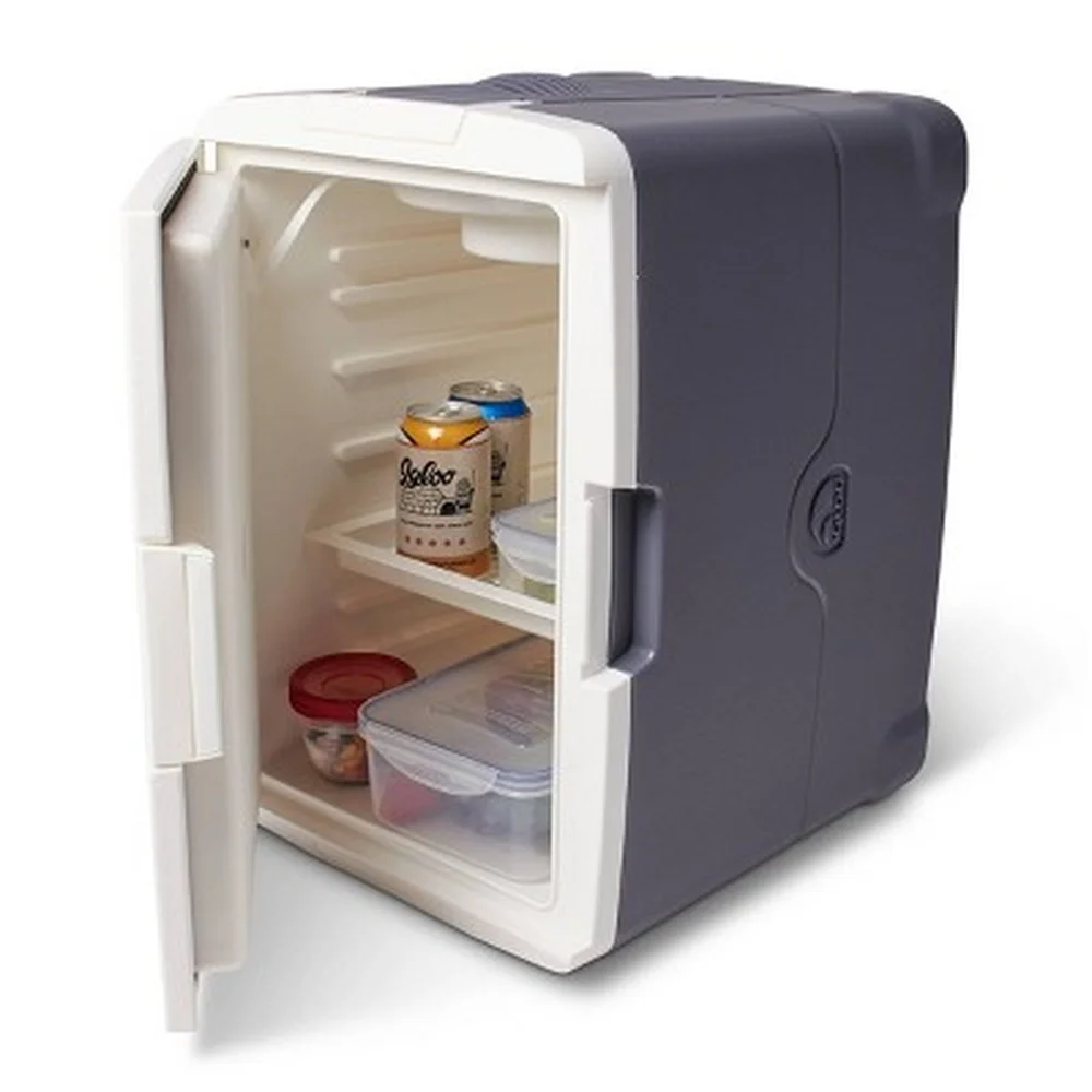 40qt IJslze thermo-elektrische koeler Draagbare elektrische koelkast Camping Reizen Kantoor Stille ventilator Verstelbare plank 12V-stekker