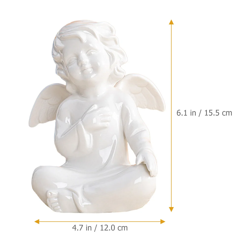 

Ceramic Angel Decoration Decor Item for Table Shelf Cabinet Room Desktop Christmas Wedding European Style Gift