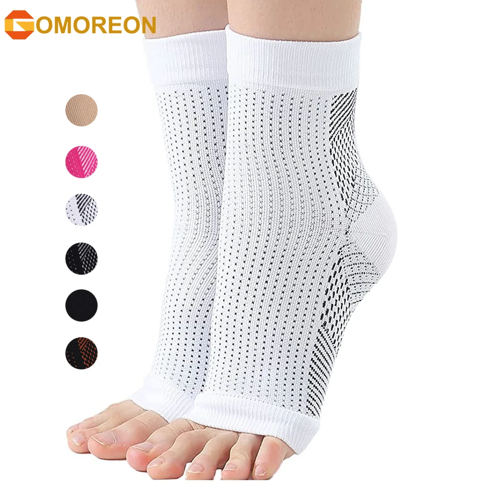 1Pair Compression Socks For Women Ankle Compression Sleeves Braces Arch Support Neuropathy Soothe Socks,Nano Soothesocks For Men