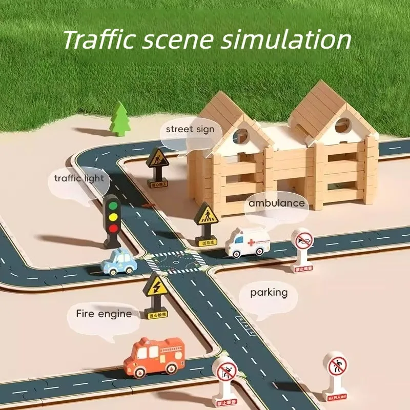 Blocs de construction en bois pour enfants, jouets éducatifs à assembler soi-même, ensemble de jeu de construction sûr, cadeaux créatifs pour le développement des enfants