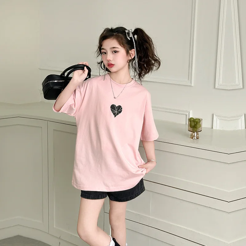 

Модная футболка для девочек со шнуровкой на спине и бантом. Подходит для подростков в возрасте 7-14 лет. Летняя футболка.