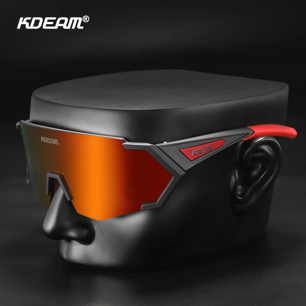 KDEAM New Polarized Sunglasses Men Integrated Windproof Glasses Women Colorful Shades TR90 Outdoor Sports Goggles KD0719