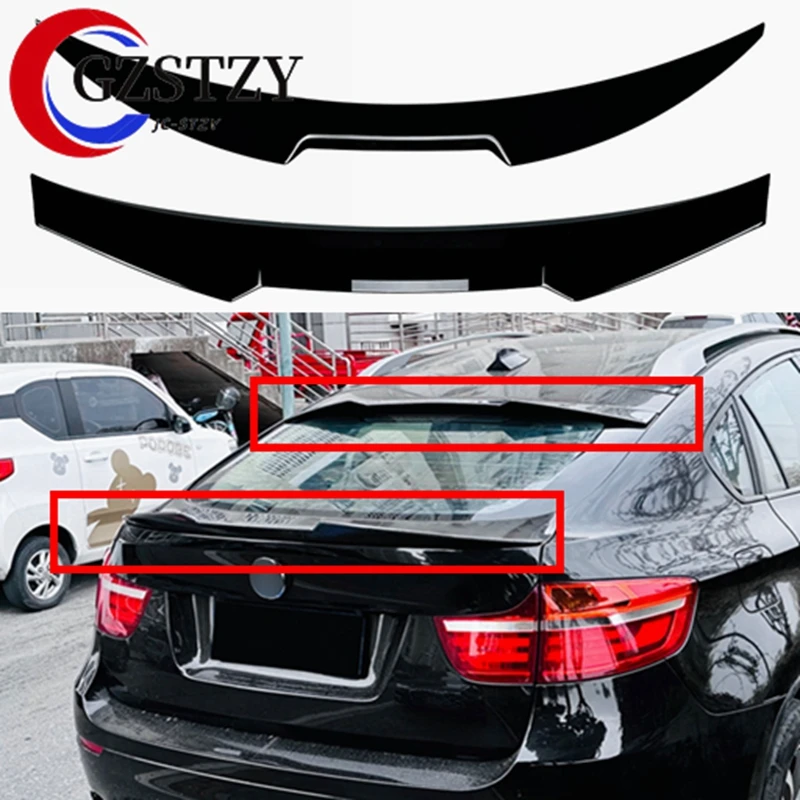 

2014 - 2017 For BMW X Series X6 E71 High Quality ABS Material Rear Spoiler Tail Trunk Wing Boot Lip Molding