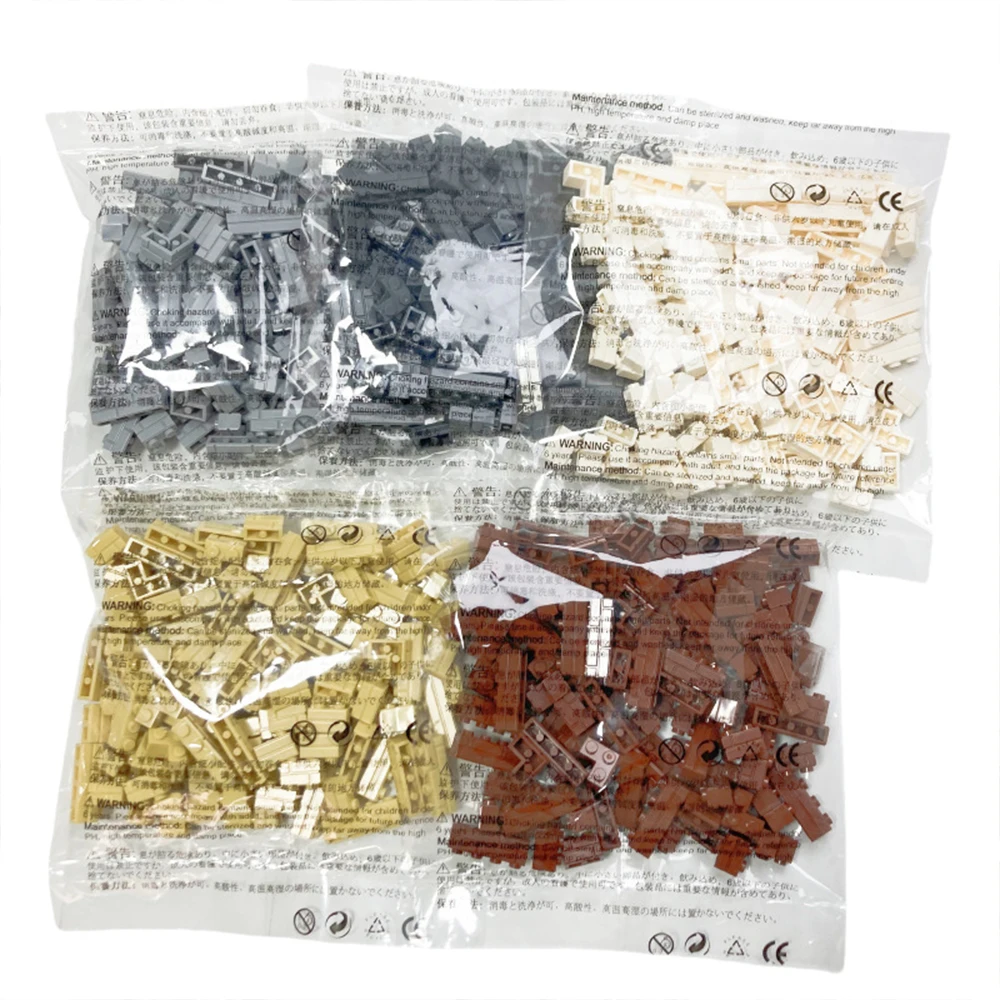 120 SZT. Losowe Paskowane Klocki MOC Zabawki Konstrukcyjne Pałac Zamek Kreatywne Figurki Wojskowe Miasto Dom Ściana Części DIY