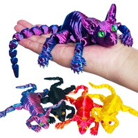 22/30cm 3D Printed Sphynx Cat Movable Joints Hairless Desktop Decoration Figurines Home Room Offices Miniatures Accessories