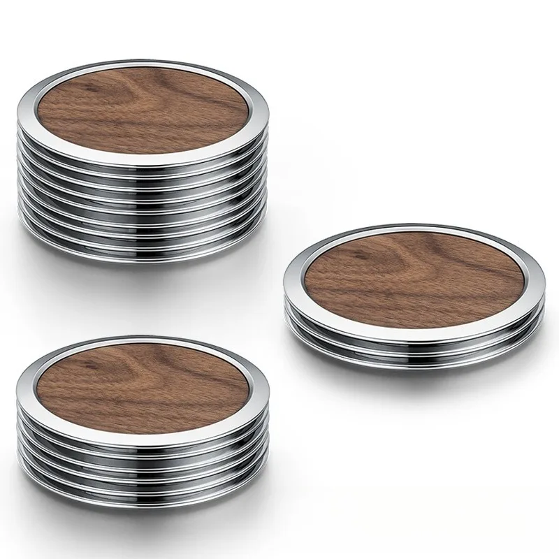 

Black walnut coaster wooden teacup holder glass cup mat black walnut coaster thermal insulation home