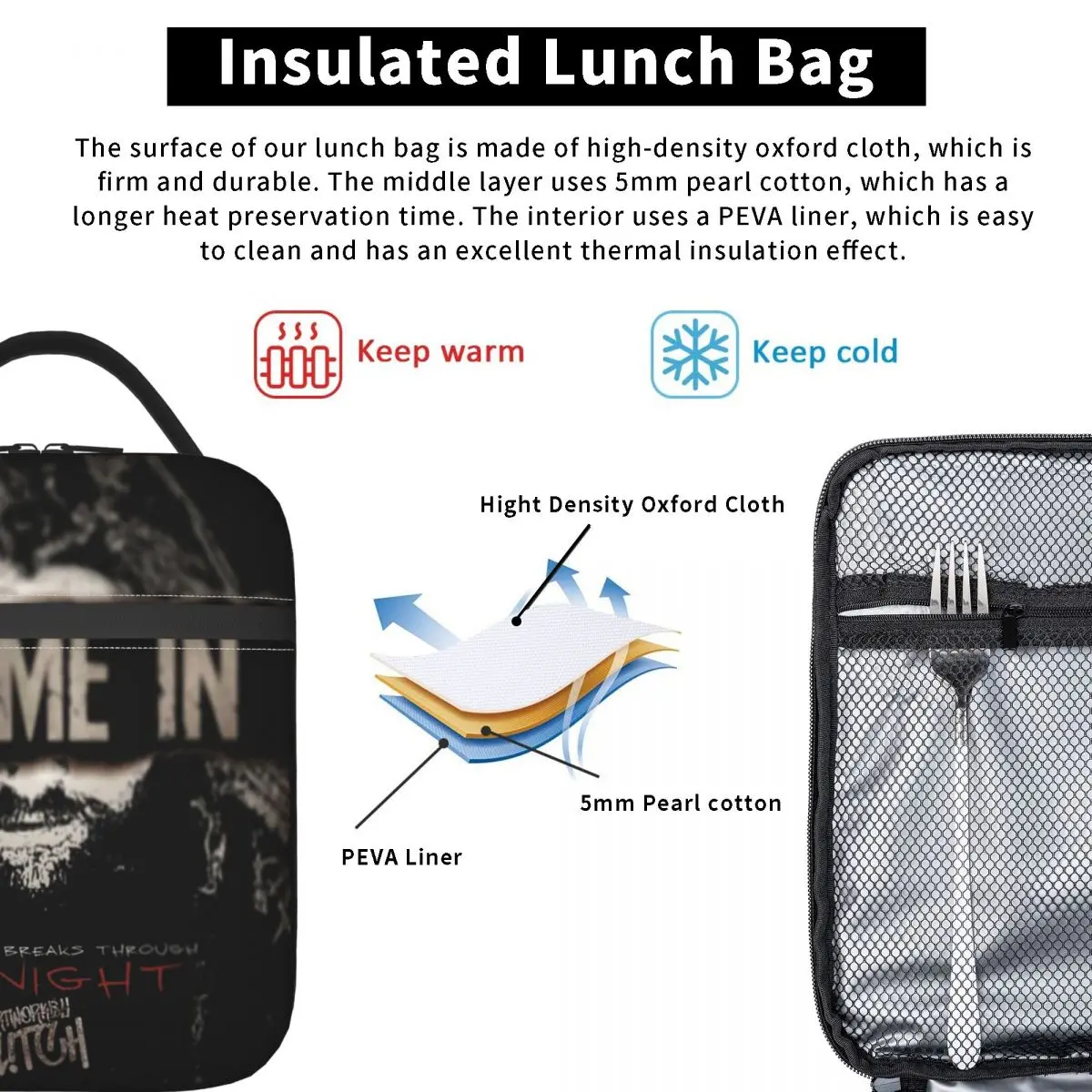 Bray Wyatt Vintage The Fiend Comics Insulated Lunch Bag for Women Kids Leakproof Food Boxes Thermal Lunch Box Tote