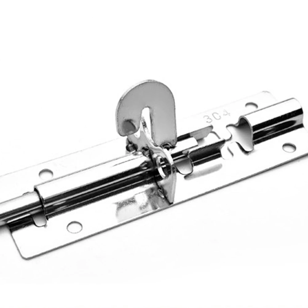 

4 Inch Anti-theft Latch Key Door Lock Blocker Stainless Steel Security Locking Bolt