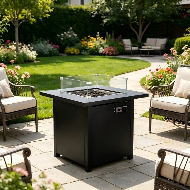 Custom Outdoor Smokeless Fire Pit Table Outdoor Fireplace Table Propane Fire Pit Gas Fire Pit Table For Garden Patio