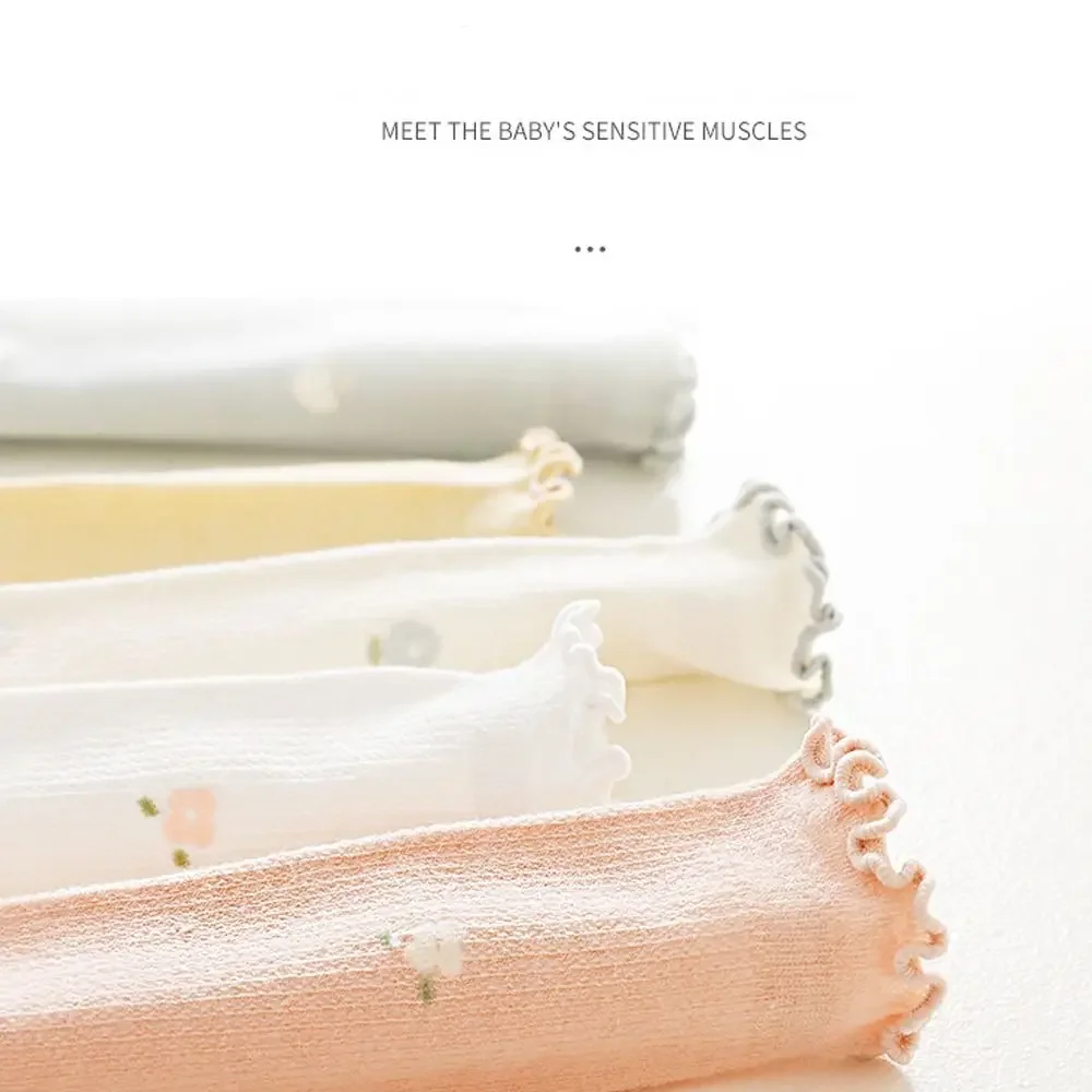 Fashion Summer Ruffle Knee Socks Solid Color Breathable Long Stockings Elastic Mesh Socks Newborn