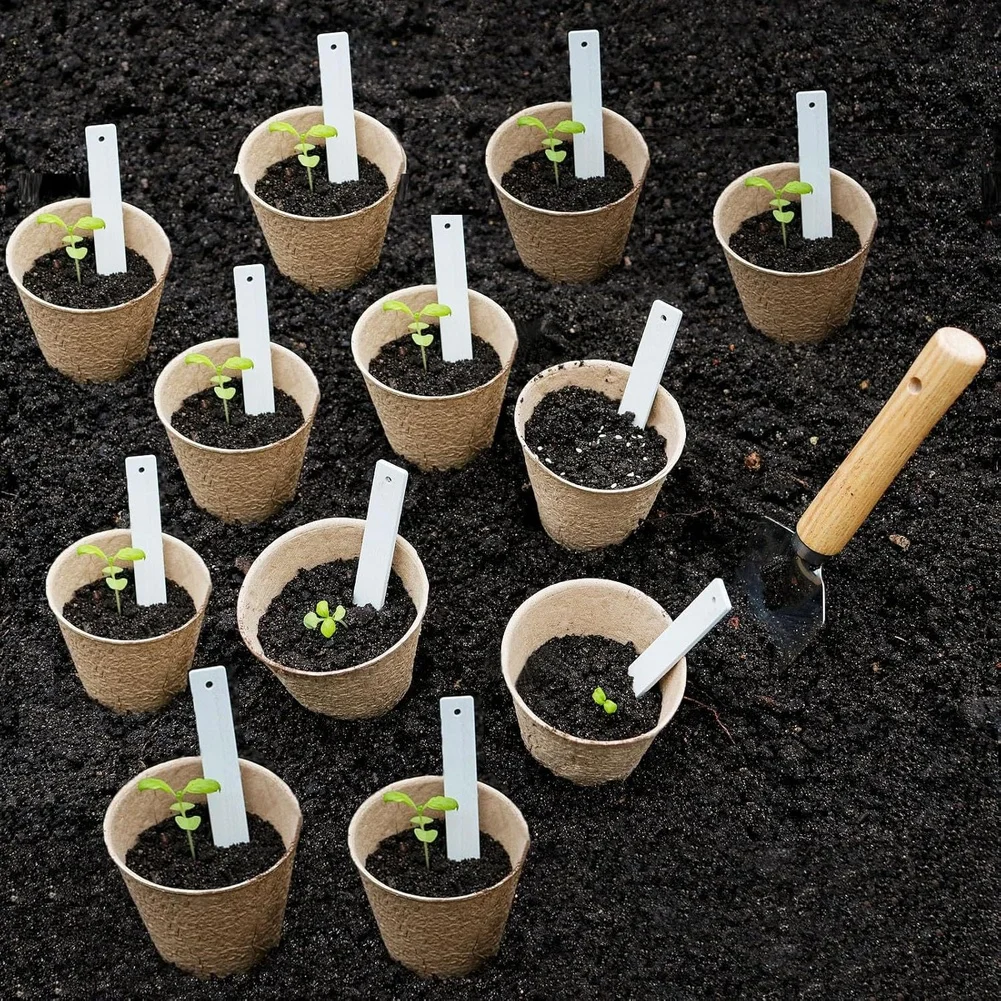 45 pots de plantation compostables fabriqués en papier biodégradable avec 30 étiquettes pour des pratiques horticoles responsables