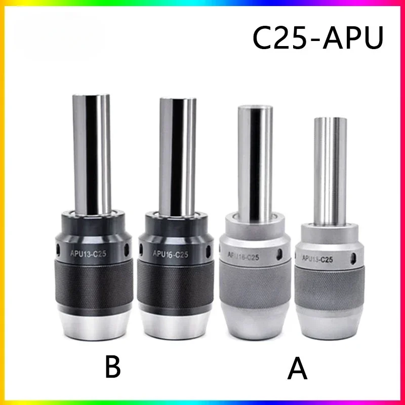 C25 أبو مستقيم عرقوب القاطع عرقوب c25 apu13apu16 قطعة واحدة الذاتي تشديد الحفر تشاك آلة طحن أداة حامل المغزل جديد