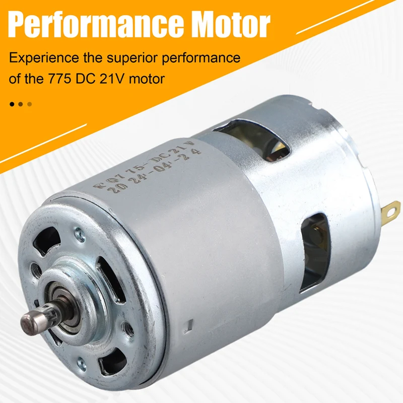 775 DC 21V Small Brush Motor High-Speed Silent Motor High-Power Dual Bearing Motor