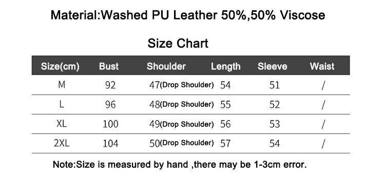 Spring Button Up Long Sleeve Girls Black Motorcycle PU Leather Slim Fit Red Jacket Women Short Loose Leather Jacket Oversize XXL