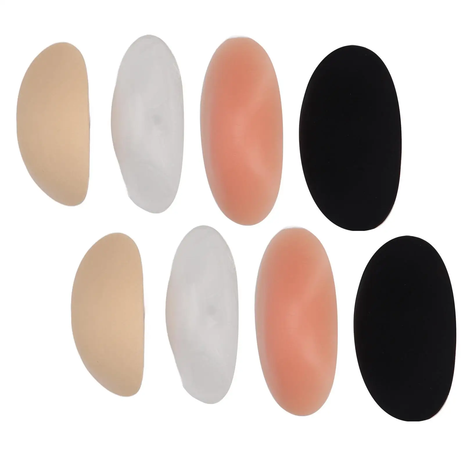 Bantalan Bahu Silikon Lembut dan Bernapas 4 Pasang Bantalan Perekat Anti Selip yang Dapat Dilepas untuk Kenyamanan dan Dukungan