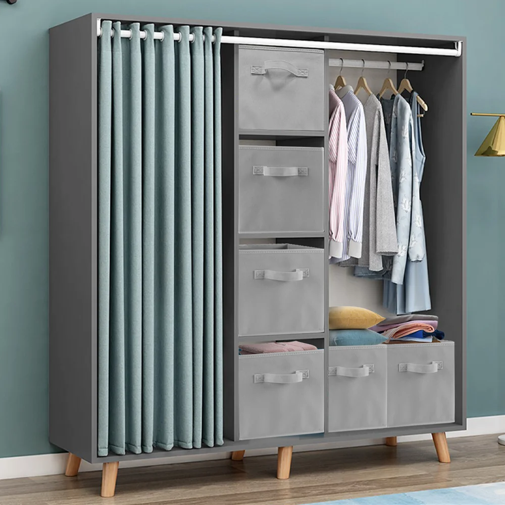 4 Stück faltbare Aufbewahrungsbox aus Stoff, Kleiderschrank, Aufbewahrungsorganisator für Kleidung, Unterwäsche, Socken, Spielzeug, Kosmetik, Kleinigkeiten – Detail 5