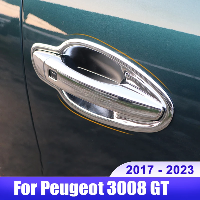

For Peugeot 3008 GT 2017 2018 2019 2020 2021 2022 2023 3008GT MK2 Hybrid Car Door Handle Door Bowl Trim Cover Accessories