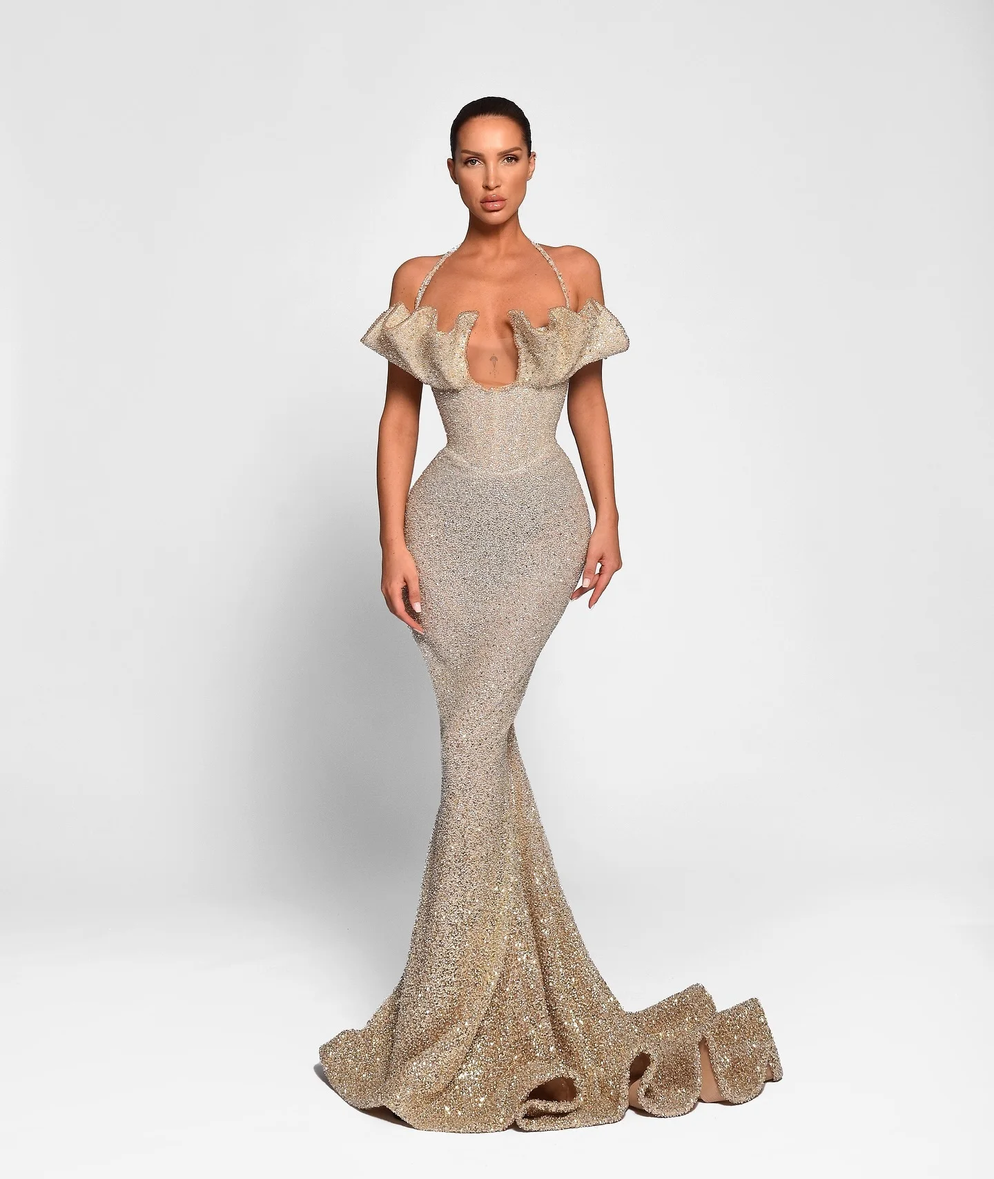 Sparkle pailletten zeemeermin avondjurken ruches riem lange formele gelegenheid jurk aangepaste glanzende pailletten prom feestjurken evenement