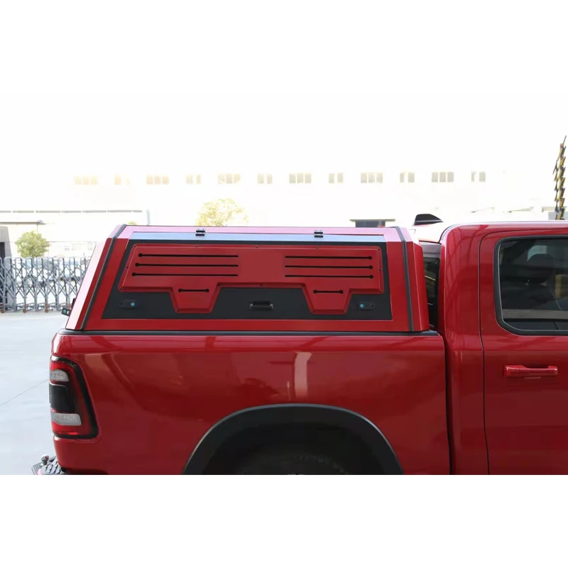 

New style With Windows Steel Dual Cab Hardtop 4x4 Pickup Truck red Bed Canopy Topper for Ford Ranger F150 Tacoma Toyota Hilux