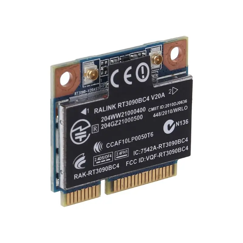 2024 New 802.11b/g/n Half Mini PCie Wireless Adapter WiFi Card Bluetooth-compatible 3.0 for HP CQ42/ CQ62/ G56/ CQ56/ DV6