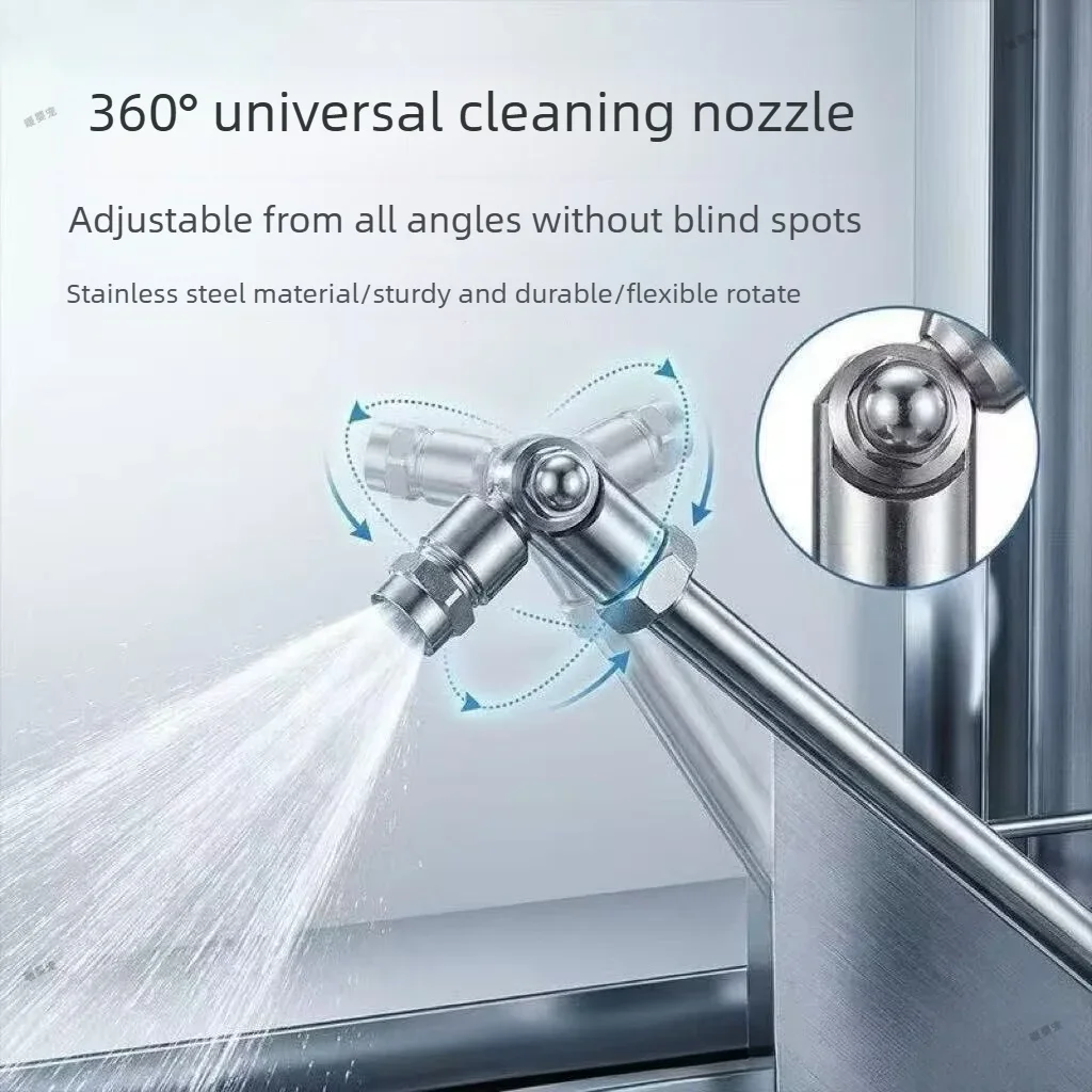360° Schwenkbarer AC-Reinigungsaufsatz für Hochdruckreiniger mit 25-Grad-Flachstrahldüse und 1/4-Zoll-Schnellanschluss für Weitwinkelsprühung – Detail 2