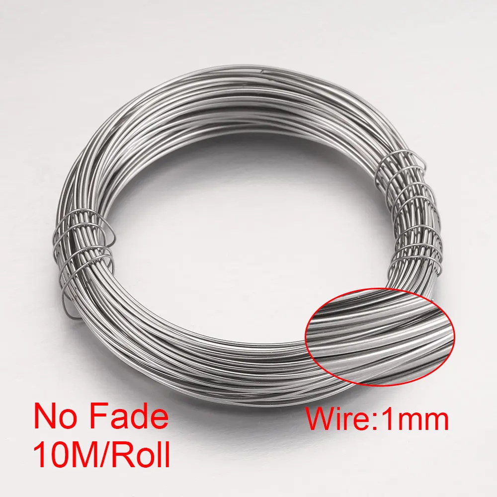 10 m/Rolle Edelstahl-Volldraht für DIY-Perlendraht, Halskette, Armband, Ohrringe, Schmuckherstellung, kein Rosten, Großhandel