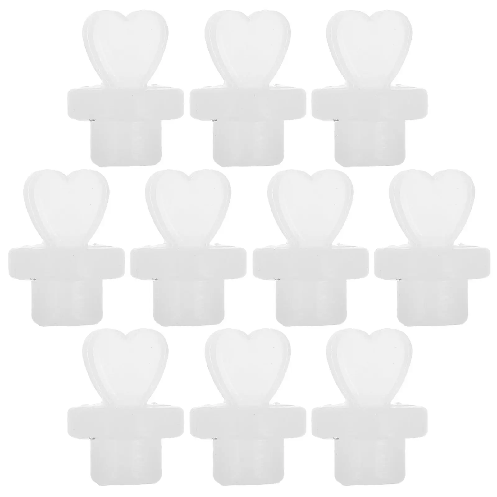 10Pcs Silicone Straw Stopper Heart Design Spill Prevention Pressure Balance Reusable Straw Covers Cap for Drink Bottles Tumblers