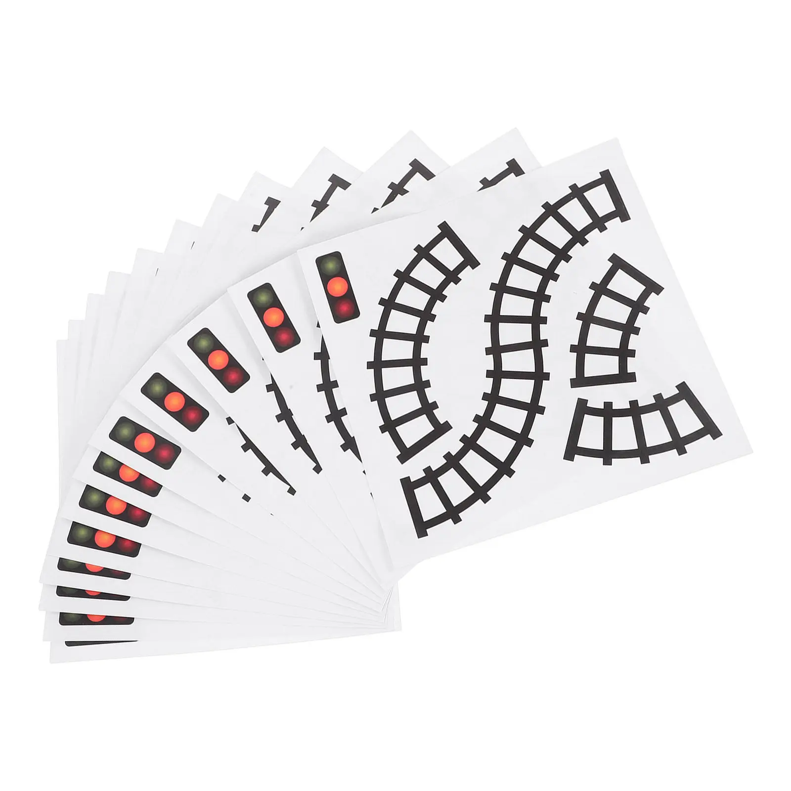 

10Pcs Traffic Sign Stickers Kids DIY Train Track Decals Road Signs Playroom Wall Stickers Home School Kindergarten