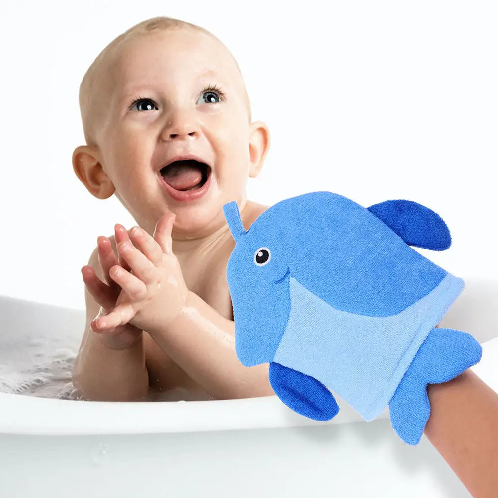 

3Pcs Children's Bath Gloves Exfoliating Shower Mittens Soft Skin Cleaning Mitt Reusable Body Scrubbing Shower Supplies