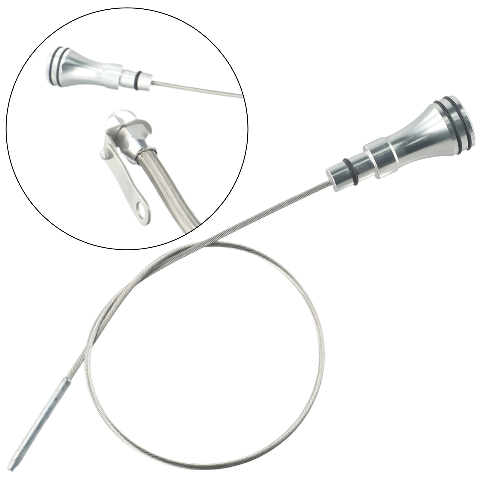

Flexible Stainless Oil Dipstick for LS Engine Types Includes Swiveling Bracket for Secure Installation on 4 8L to 6 2L