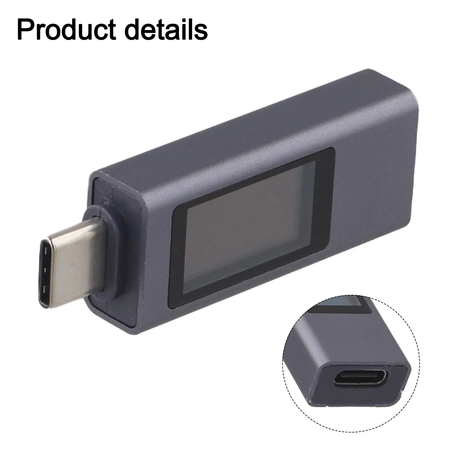 Real Time Voltage Current Tester 38*16.5*9mm Digital Multimeter CNC-Machined Aluminum Alloy High-Precision Testing