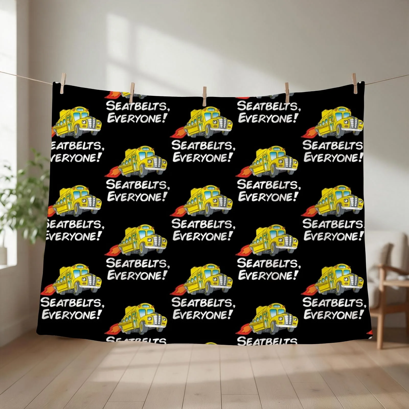Retro Vintage Magic Cartoons School Bus Kids Gifts For Everyone Throw Blanket Winter beds Nap For Decorative Sofa Sofas Blankets