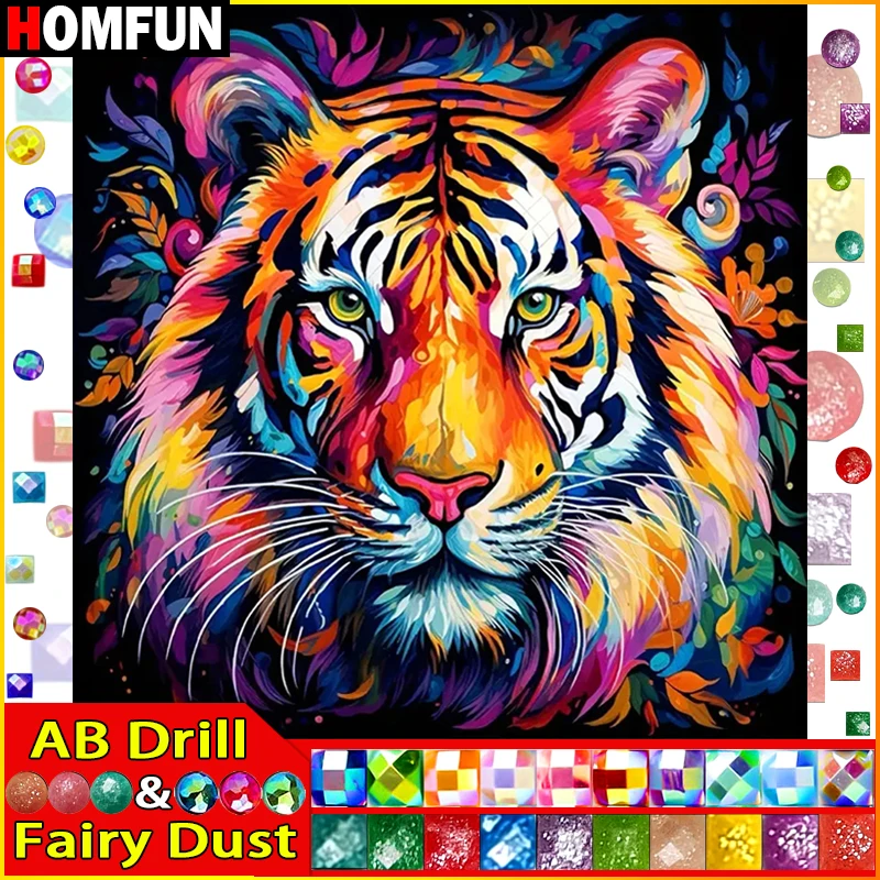 HOMFUN Fairy Dust AB Diamond ricamo Kit pittura diamante fai da te \