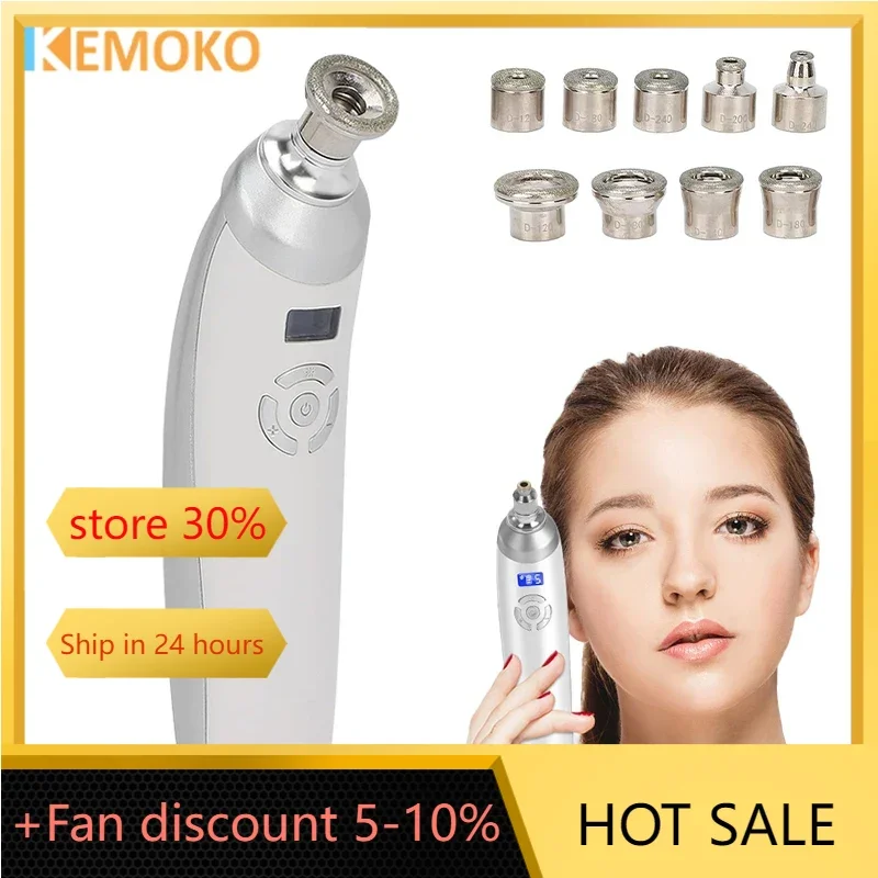 

New Handheld Diamond Micro Carving Instrument for Blackhead Suction,skin Grinding,and Facial Cleaning Facial Massagers Vibrator