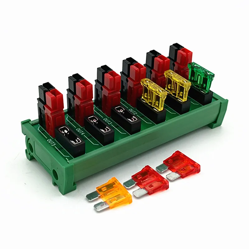 PS-5 DIN Rail Mounting  6-Port Power Splitter Anderson Connector Distributor DC36V 45A.