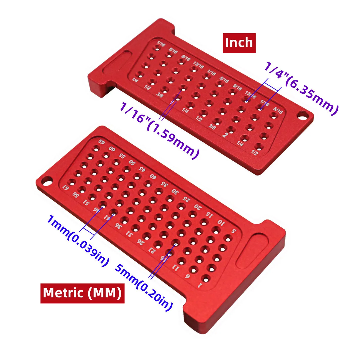 Woodworking Scribe Metric Imperial T-Ruler Aluminum Pocket Marking Gauge Carpentry Cross Calibration Hole Scribing Ruler