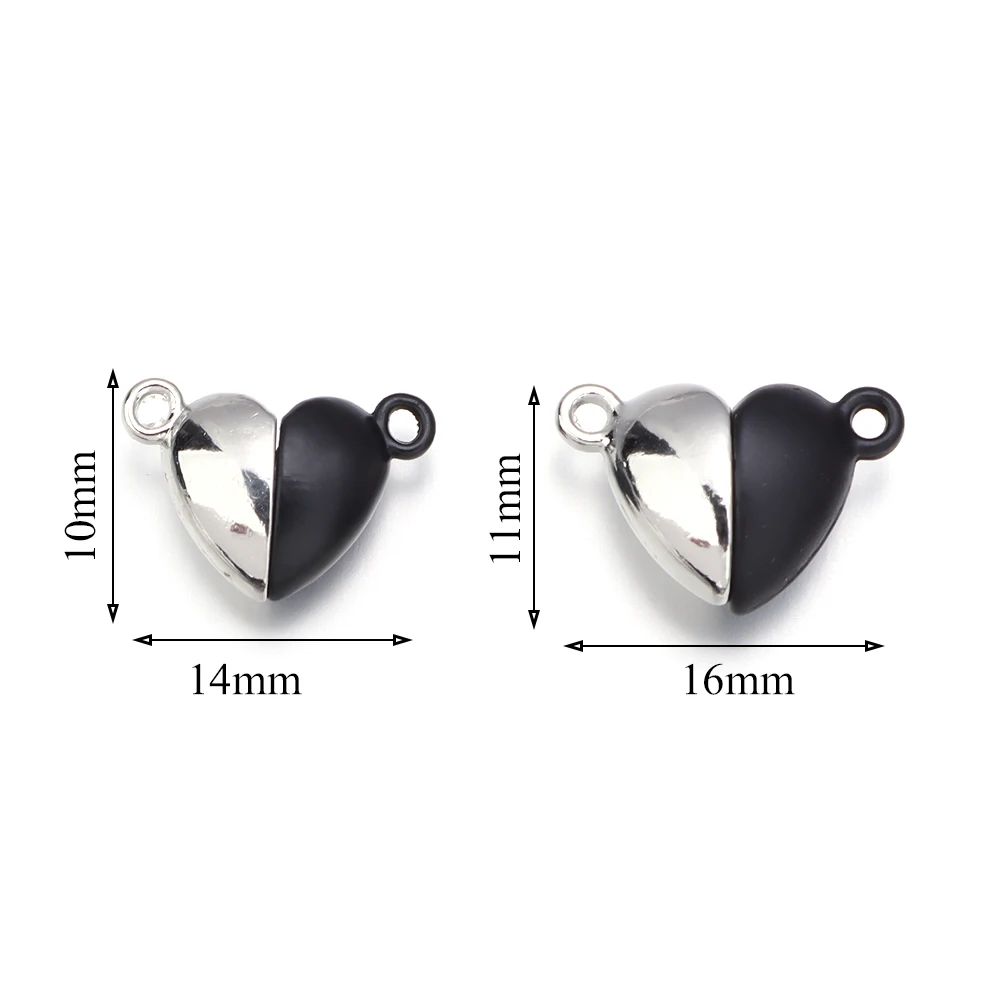 5pcs/Lot Alloy Love Heart Shaped Magnetic Clasps for Necklace Bracelet Magnet End Clasp Connectors DIY Jewelry Making Supplies view 6