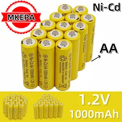 100% original AA 1.2V 1000mAh Ni-Cd rechargeable lpega battery, suitable for flashlight electric toys.