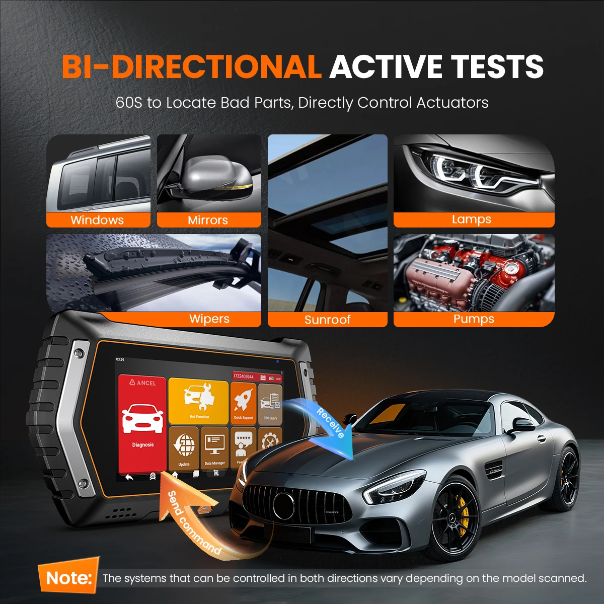 ANCEL V3 pro OBD 2 車両診断ツール 双方向制御 OBDII スキャナー 10リセット 全システム対応 vs ANCEL X6