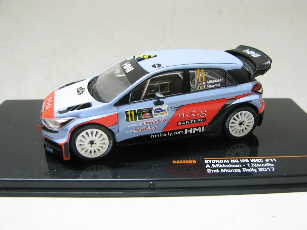 دييكاست بمقياس 1:43 IXO HYUNDAI NG I20 WRC # 11 2017 RAM660 سبيكة سيارة نموذج تحصيل لعبة هدية تذكارية عرض حلية